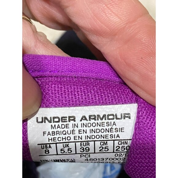 Under Armour Womens Athletic Shoes Size 8 Purple Running Sneakers Lightweight - Picture 3 of 6